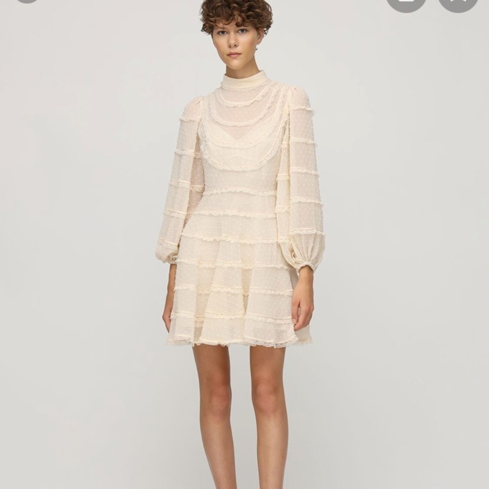 Zimmermann ladybeetle spliced mini dress